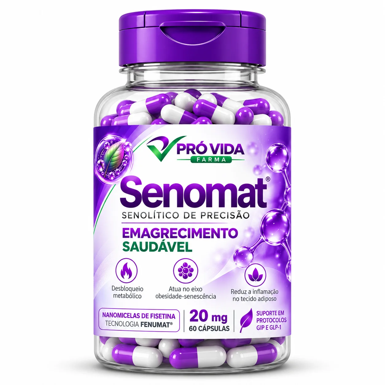 Senomat® 20mg - 60 Cápsulas - FENUMAT®