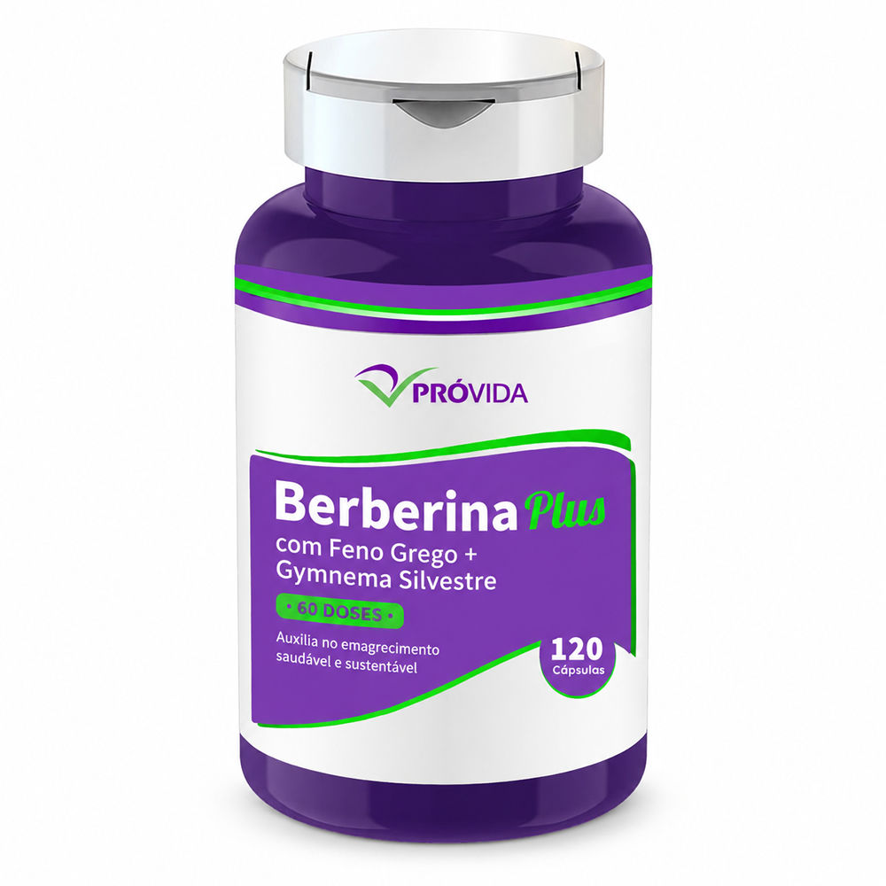 Berberina Plus com Feno Grego + Gymnema Silvestre - 60 Doses (120 cápsulas)