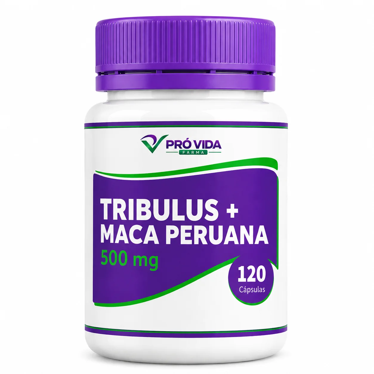 Tribulus 500 mg + Maca Peruana 500 mg - 120 Cápsulas